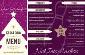 kerstmenu 2018 - Net Iets Anders