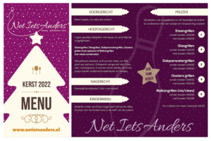 Kerstmenu 2022 - Net Iets Anders